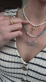 Bellena Pearl Cross Necklace