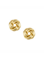 Kinsey Designs' Mini Monkey's Fist Knot Post Earrings, shown on a white background, are elegant mini studs that add a subtle twist to any look.